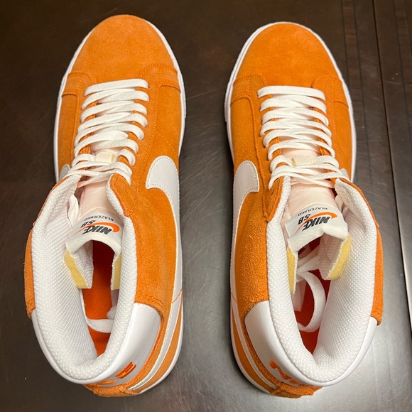 New Nike Blazer Mid SB Brick Orange White Sneaker Shoes Size US 9 - Picture 13 of 14